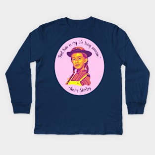 Anne of Green Gables Portrait and Quote Kids Long Sleeve T-Shirt